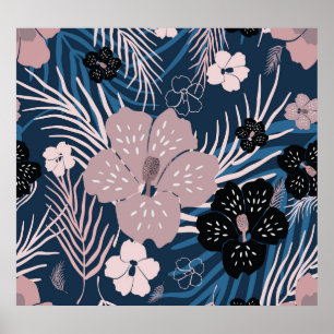 Poster Flores Tropicais Palm Deixa Textura