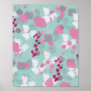 Poster flores verdes