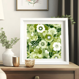 Poster Flores Verdes Sage