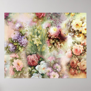 Poster Flores Vintage