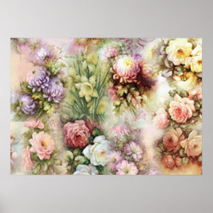 Poster Flores Vintage