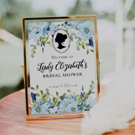 Poster Flores Vintage Bridgerton Boas-vindas Chá de Noiva