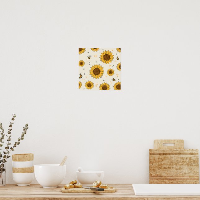 Poster Floresça Como um Girassol (Cozinha)
