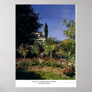 Pôster Floresça no jardim em Sainte Adresse por Claude