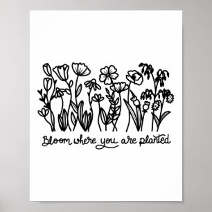 Poster Floresça Onde Você Está Plantado, Botânico, Insrac