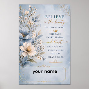 Poster Floresça Onde Você Está Plantado – Floral Minimali