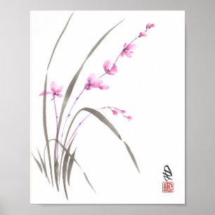 Poster Florescer da Orquídea Sussurrante