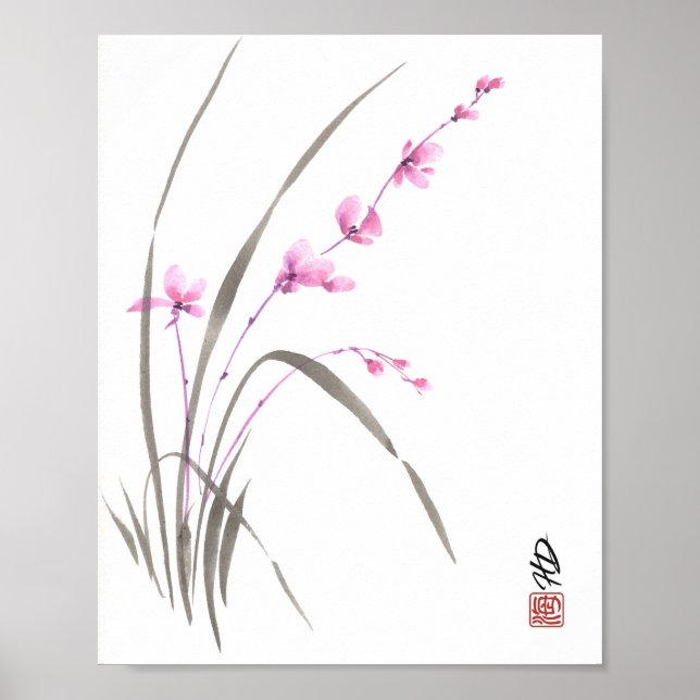 Poster Florescer da Orquídea Sussurrante (Frente)