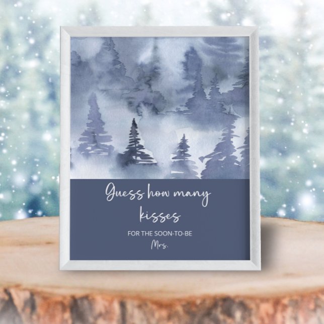 Poster Floresta adivinha quantos beijos jogo de noiva (Criador carregado)