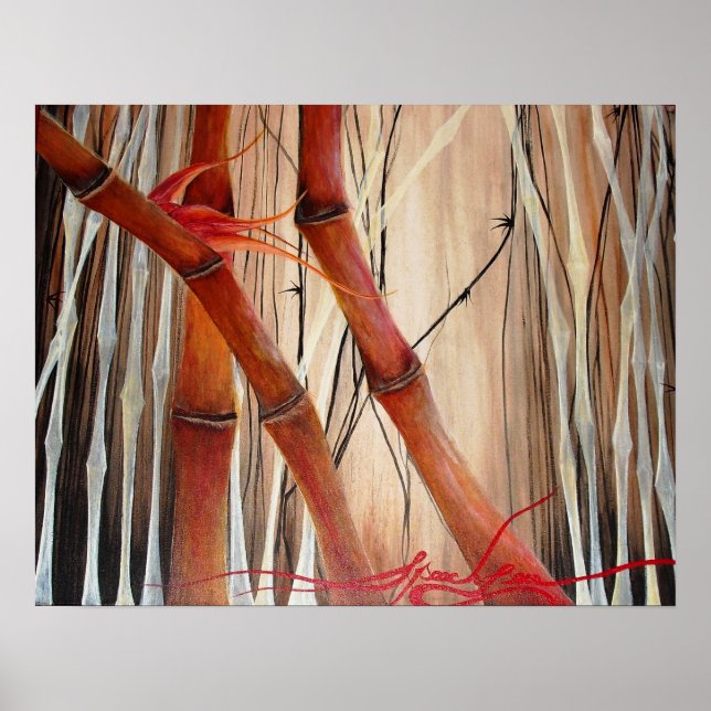 Poster Floresta Bamboo (Frente)