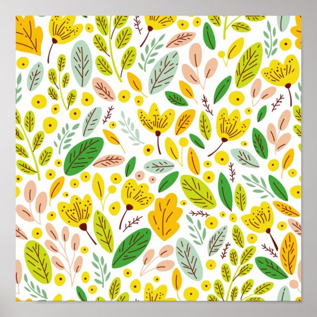 Poster Floresta Botânica Vintage Autumn (Frente)