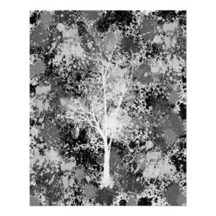 Pôster Floresta Chic Abstrata