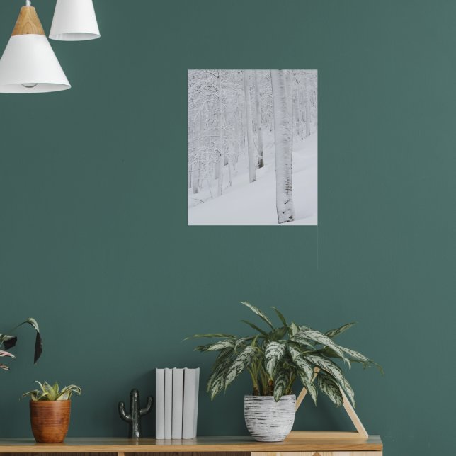 Poster Floresta coberta de neve, paraíso invernal (Sala de Estar 1)