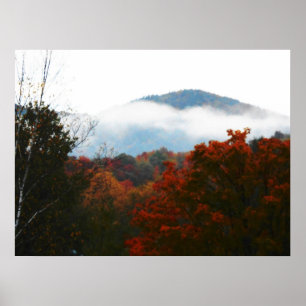 Pôster Floresta das montanhas do outono do Adirondacks