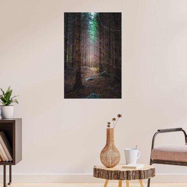 Poster Floresta de abetos misteriosa (Sala de Estar 3)