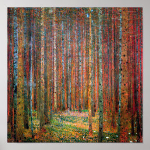 Poster Floresta de Abetos   Sr. Gustav Klimt  