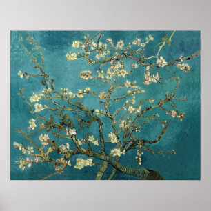 Pôster Floresta de Amêndoa Brilhante por Van Gogh