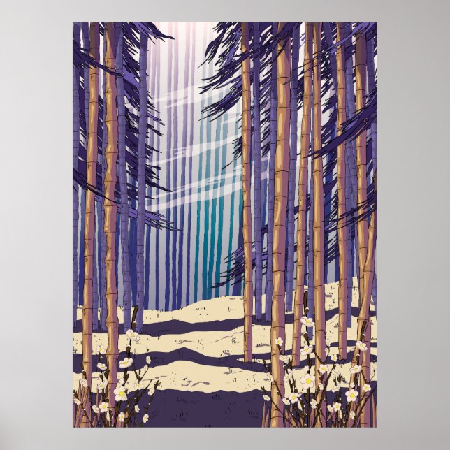 Poster Floresta de Bambu (Frente)