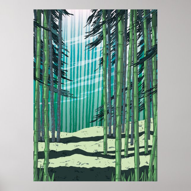 Poster Floresta de Bambu (Frente)