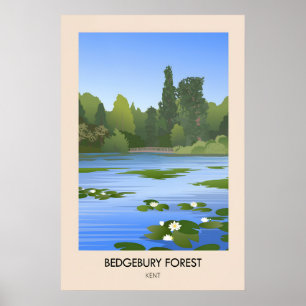 Poster Floresta de Bedgebury Cartaz de Viagens Kent