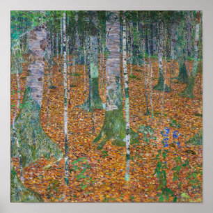 Poster Floresta de Bétulas Gustav Klimt
