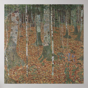 Poster Floresta de Birch Klimt - Arte de Paisagem de Sere