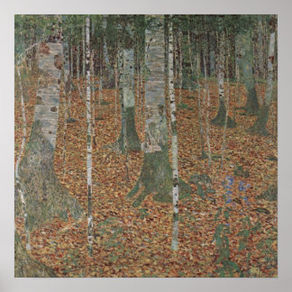 Poster Floresta de Birch Klimt - Arte de Paisagem de Sere