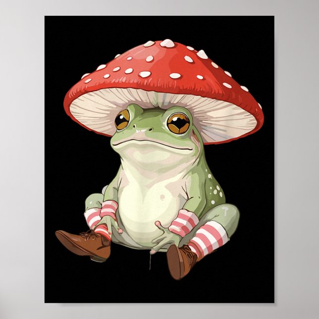Poster Floresta de Cogumelo de Sapo Natureza Estética Cot (Frente)