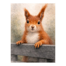 Floresta de Esquilos Vermelhos Vida Selvagem