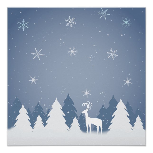 Pôster Floresta de inverno (Frente)