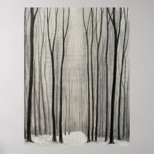 Poster Floresta de inverno