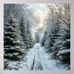 Poster Floresta de inverno