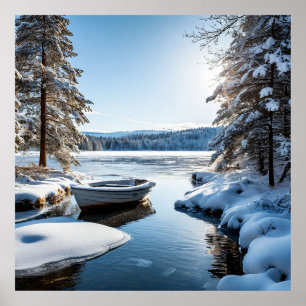 Poster Floresta de inverno