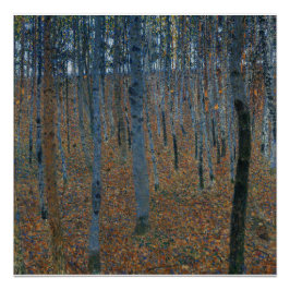 Pôster Floresta de Madeira Art Gustav Klimt-Beech Grove G