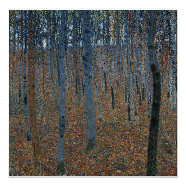 Pôster Floresta de Madeira Art Gustav Klimt-Beech Grove G (Frente)