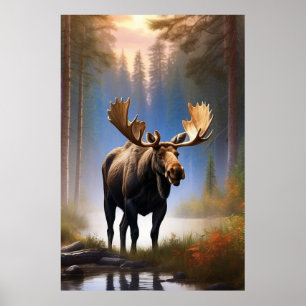 Poster *~* Floresta de MOOSE AP49 do NSTREAM da Natureza
