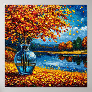 Poster Floresta de outono Arte de parede de paisagem de o