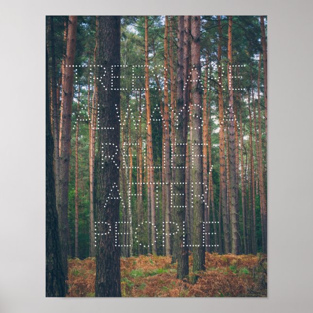 Poster Floresta de pinheiros (Frente)