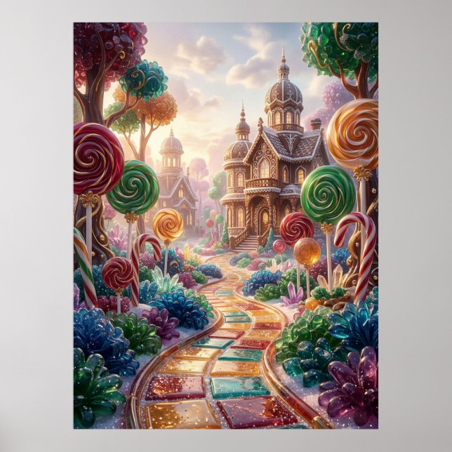 Poster Floresta de Sonhos em Doces de Luxo (Frente)
