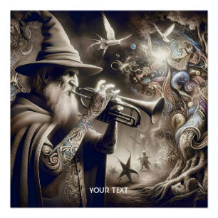 Pôster Floresta de Trompete do Feitiço Fantasy