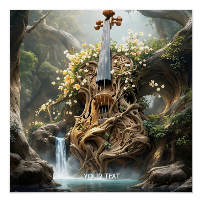 Pôster Floresta de Violino Gigante Fantasy (Frente)