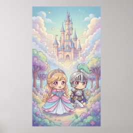 Poster Floresta do Castelo de Magia da Princesa Knight