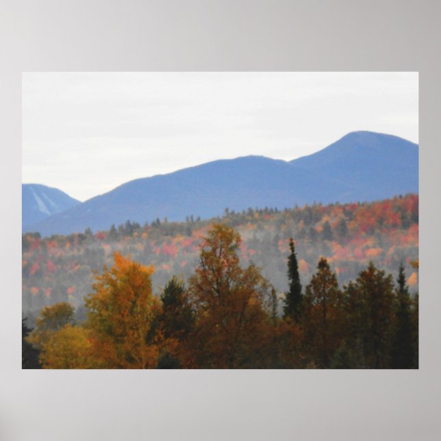 Poster Floresta do outono de Altos Picos Adirondacks (Frente)