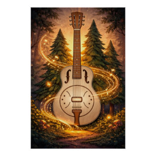 Pôster Floresta Dobro devaneio de bosque luminoso