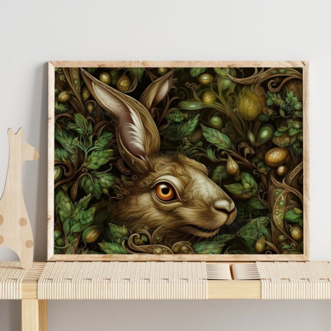 Poster Floresta Dourada Bunny Animal | Dourado Bunny Wall (Criador carregado)