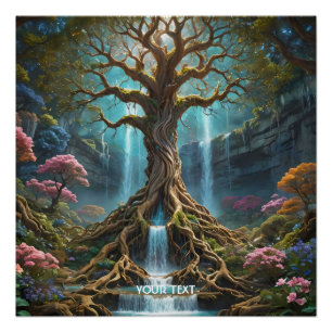 Pôster Floresta em Cerrado de Árvore Fantasy