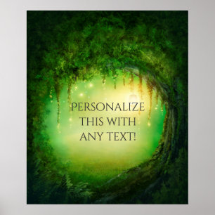 Pôster Floresta Encantada e Luzes Arte de Muro Russo