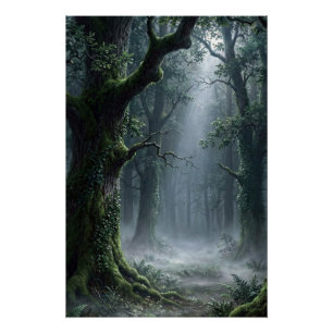 Pôster Floresta Encantada   Poster de Fantasia da Florest
