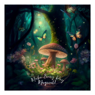 Pôster Floresta Encantada - Tornar Mágico Todos os Dias -