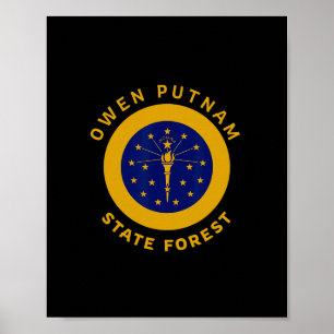 Poster Floresta Estadual Owen Putnam Indiana Em Viagem Fé